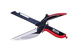 MaKa 6-In-1 Multipurpose Stainless Steel Kitchen Cutter with Built-In Cutting Board ()
