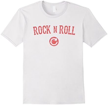 Mens Rock Roll Repeat - Rock N Roll T-shirt Medium White