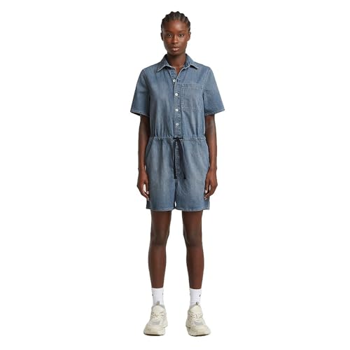G-STAR Femme Combinaison Easy Short, Bleu (faded blue mist D26056-D944-H134), L