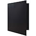 JAM PAPER Plastic 2 Pocket POP Folders - Durable School Folders - Black - 6/Pack