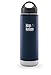Klean Kanteen Wide Mouth Double Wall Insulated Water Bottle with Loop Cap, Deep Sea, 20-Ounce