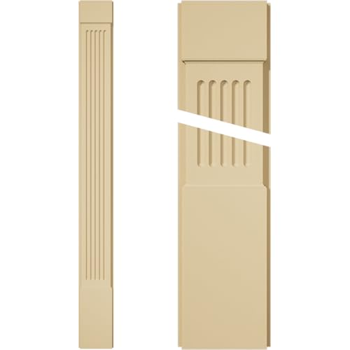 Signature Urethane Fluted Pilaster w/Standard Capital & Base, 9"W x 90"H x 2"P…