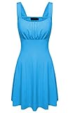 Zeagoo Women Sleeveless Sundress Empire Waist A-Line Summer Casual Tank Dress