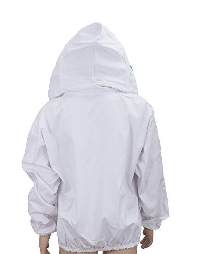 Clearance Sale for Apiarist Beekeeping Jacket - White - Self Supporting Fencing Veil - Total Protection for Professional & Beginner Beekeepers (L 100% Cotton) - Thumbnail 2