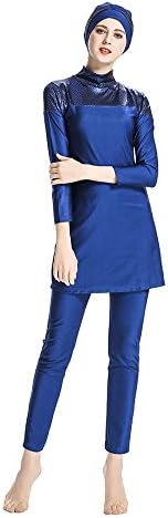 haohaotrade New Model Women Muslim Swimwear Full Coverage Islamic Swimsuit 3 Pieces with Hijab Sun Protection Burkini