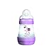 MAM Easy Start Anti-Colic Bottle 5 oz (1-Count), Baby Essentials, Slow Flow Bottles with Silicone Nipple, Baby Bottles for Baby Girl, Purple