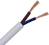 LILMACC 2 Core 0.75mm² Flat PVC Copper Wire Cable 10M White High Temp Flexible view 4