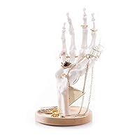 Suck UK Skeleton Hand Ring Holder & Dresser Organizer Holder | Jewelry Tree | Halloween Decorations | Unique Gifts | Earrings Necklace Bracelet & Ring Display, White