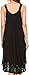 Sakkas 16605 - Gasha Sleeveless Mid Length Caftan Dress With Embroidery Details And V Neck - Black/Green - OS