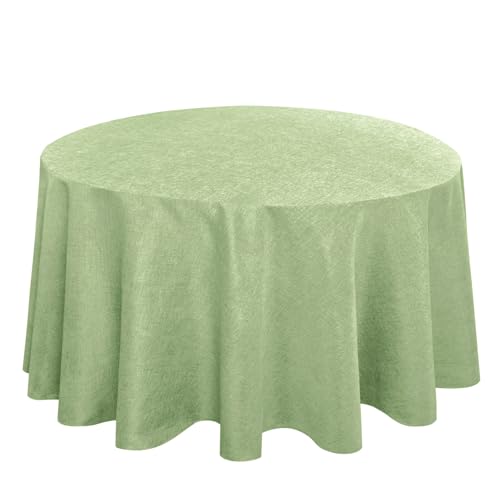 Hiasan Linen Textured Farmhouse Tablecloth Round