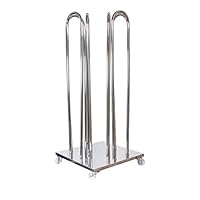 LRRJJ Clothes Hanger Stacker Laundry Rooms Clothes Hanger Organizer Rack with Wheels, Hanger Storage Organiser Stand Screw Together Assembly for Clothing Store Empty Hanger Extra Hanger