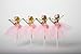 LASLU Cute Ballet Dancer Girls Fairy Peri Dessert Muffin Cupcake Toppers for Picnic Wedding Baby Shower Birthday Party Server(Gold and Pink）