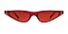 GIFIORE Vintage Retro Cat Eye Sunglasses For Women Mini Skinny Tiny Small Cateye Sun Glasses (Burgundy Frame Red Lense)