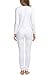 Hotouch Women's Thermal Underwear Set Top Buttoned Soft Jumpsuit for Autumn Union Suit White XL