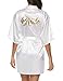 Hawiton Women's Satin Silk Bride & Bridesmaid Robe Gold Glitter Wedding Party Kimono Robes