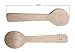 Mini Skater 50 Pcs Round Wooden Spoons Small for Kitchen Ice Cream Dessert Cutlery Tableware