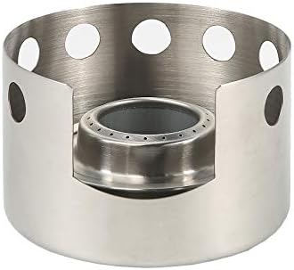 Amazon Cocosia アルコールストーブ 風防付 丸型 固形燃料五徳 防災 登山 料理用 アウトドア キャンプ 小型 軽量 コンパクト Cocosia バーベキューコンロ 焚火台