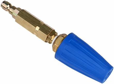 Erie Tools Pressure Washer Rotating Turbo 4.0 Orifice Nozzle 4000 PSI with Brass Housing Filter and 1/4in. Quick Connect