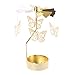 Fenfangxilas Durable Candle Holder, Metal Rotating Spinner Carousel Candle Tea Light Holder Table Holiday Party Decoration B : Butterfly