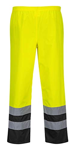 Portwest Hi-Vis Two Tone Traffic Trouser, Size: M, Colour: Yellow/Black, S486YBRM