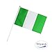 TSMD Nigeria Stick Flag 50 Pack Hand Held Small Nigerian National Flags On Stick,International World Country Stick Flags Banners,Party Decorations for World Cup,Sports Clubs,Festival Events
