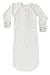 Goumikids Goumijamms Organic Smart Baby Gown, With No Scratch Mitts and Foot Pockets With Easy Diaper Change,Gray,Newborn