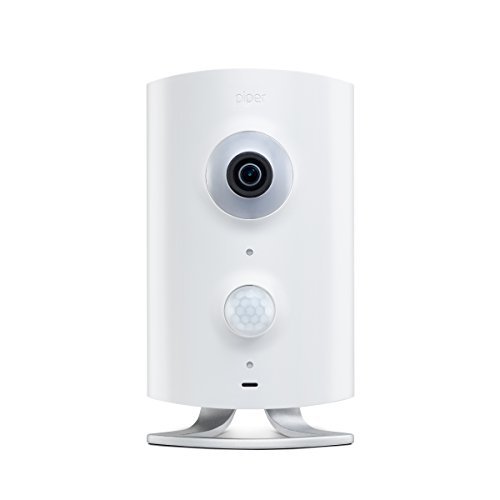 Piper nv Smart Home Security System with Night Vision, 180-degree Video Camera, White by Icontrol Networks