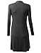 URBANCLEO Womens Basic Hi-Lo Open Front Long Cardigan Charcoal, 3XL