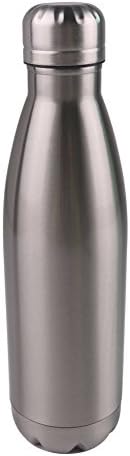 Go Water Bottle | Double Walled Vacuum Insulated Stainless Steel Water Bottle | 17oz No Leak Hot or Cold Travel Tumbler | 1366