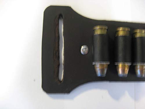 Ammo Holder Slide on Belt Leather Cartridge Holder for Belts 1-1/2" to 2-1/4"" Wide - Thumbnail 2