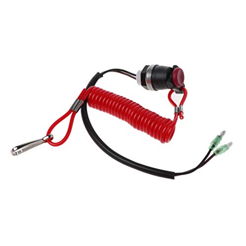 Autone Boat Outboard Engine Motor Kill Stop Switch Motorboat Safety Tether Lanyard Cord Switch for Yamaha Marine Mercury Tohatsu