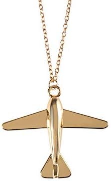 Wnakeli Necklace Woman Pendant Plane Shape Necklace for Girls Jewelry for Valentine's Day Gift Ideal Birthday Gift Friendship Party or Valentine Daily Accessories 1Pcs