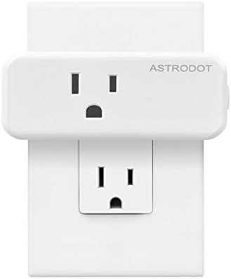 Wifi Smart Plug Mini, Astrodot Smart Home Power Control Socket, Remote Control Your Household Equipment from Everywhere, No Hub Required, Works with Amazon Alexa, Echo Dot &amp; Google Home (1)