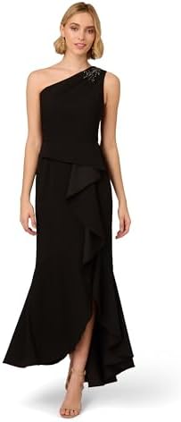 dress the population kathleen Dress the Population Kathleen Ruffled Halter Gown - Dark Cherry