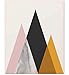 MotivatedWallArt Mid Century Modern Art Print Midcentury Minimalist Modern Mountain Geometric Print Black Gold Textures Poster Contemporary Wall Art for Living Room Bathroom 8x10 Unframed Artwork