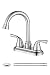 PARLOS Two-Handle Bathroom Sink Faucet with Drain Assembly and Supply Hose Lead-free cUPC Mixer Double Handle Tap Laundry Utility Faucet Brushed Nickel, 13591