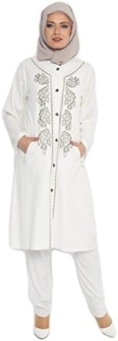 Taqwa Women's Hajj Umrah Ihram Tunic Set Lightweight Linen Feel White Gulizar