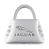 Jaguar Purse Shape Keychain W/6 Swarovski Crystals