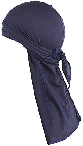 HADM Silky Durags for Men/Womens Waves Cap,Extra Long-Tail Hologram Headwraps for 360 Waves