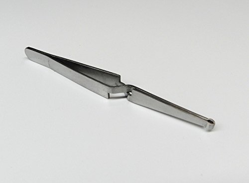 WIRE HOLDING TWEEZER SELF LOCKING CLOSING CROSS LOCK TWEEZERS ROUND OPEN SLOT (E1)