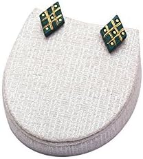 Terramart_ Handmade Terracotta Earring Set_Fashion Jewellery for Women / Girls ( Dark Green &amp; Gold )