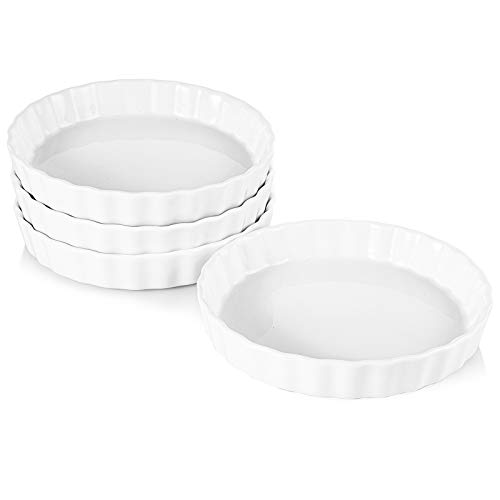 Foraineam 4 Pack Porcelain Ramekins, 15 Ounce Creme Brulee Baking