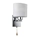 Elitlife E14 Glass LED Wall Lamp Light, Wall Sconce Lighting Fixture, 110-240v witn Pull line Switch & 40W Light Bulb,for Living Room Bedroom Bedside Lobby Hallway (Cool White)
