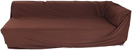 New Design Comfortable Soft Spandex 2 Seats 3 Seats L-shaped High Elasticity Sofa Covers Futon Slipcovers Chocolate