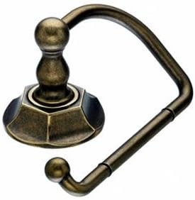 Top Knob Edwardian Bath Tissue Hook - ED4GBZB - Greman Bronze - Hex Back Plate