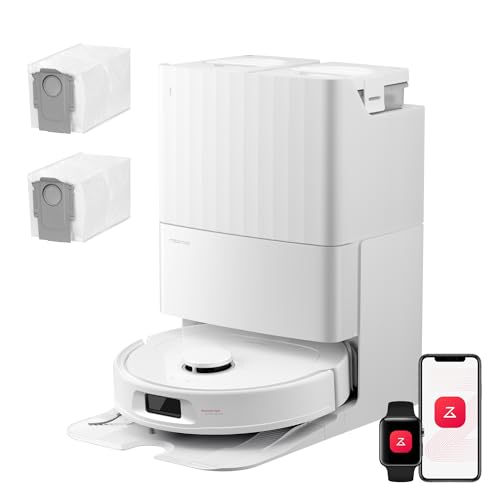 Qrevo S Pro Set Robot Aspirador (Versión Mejorada del QV 35A) Succión de 18500 Pa, Base Todo en Uno, 2,7L Bolsa para Polvo, Sistema antienredos, Evitación de Obstáculos, Blanco