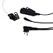 HDE Ear Pieces for Motorola Radios Walkie Talkie 2 Way Radio Earpiece with Mic for Law Enforcement 2 Pin Acoustic Tube Headset and PPT Compatible with CP200 GP2000 XU1100 PRO1150 MU13 (2 Pack)