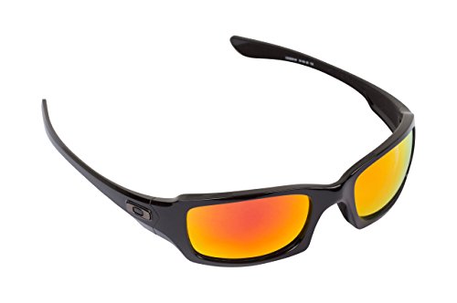 New SEEK Replacement Lenses Oakley FIVES SQUARED Fire Red Mirror - Polarized Fire Red Mirror