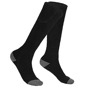 4500mah Electric Socks Rechargeable Heated Battery Powered Thermal Socks for Winter Sports Skiing Hiking Black