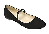 Bella Marie Stacy-33 Women's round toe nubuck mary jane squeaky upper strap flat dancing shoes